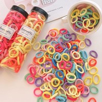 100 pièces/boîte – Élastiques à cheveux pour filles, n'abîment pas les cheveux, petits élastiques colorés, attaches pour queue de cheval, élastiques à cheveux très extensibles