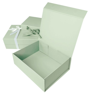 Free Sample Design Cardboard Folding Luxury White Magnetic <b>Gift</b> Paper <b>Box</b> Custom Logo Collapsible Packaging Boxes With Ribbon - Product Image 1