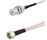 Conector de compresión F, enchufe rg58 rg59 rg6, cable Coaxial, adaptador recto, conector impermeable