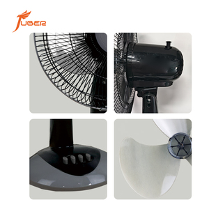 Ventilateur de bureau oscillant de 16 pouces, grille en métal plein, ventilateur de table, 3 pales en plastique, ventilateur à haut débit d'air pour la maison - Product Image 2