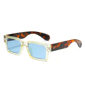 럭셔리 사각형 선글라스 레트로 클래식 사용자 정의 프리미엄 음영 선글라스 패션 작은 프레임 광장 태양 안경 남성