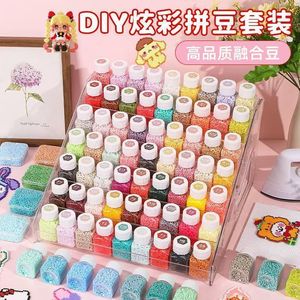 Transparent Slanted Tiered Perler Bead Organizer Multi Compartment Display Rack For Small Bottles DIY Craft <b>Paint</b> Desktop - Product Image 3