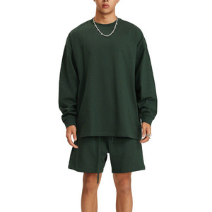 Summer Streetwear Oversize Solid Color 100%Cotton Long Sleeve <strong>T</strong>-<strong>Shirt</strong> Unisex Loose Crew Neck Tee Blank Casual <strong>T</strong> <strong>Shirts</strong> for Men - Product Image 2