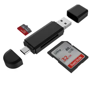 Multi-función de tipo C USB3.0 SD lector de tarjetas TF lector de tarjetas de OTG para Macbook móvil portátil cámara DSLR