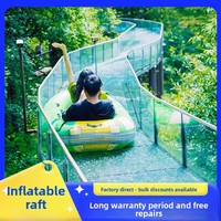 Bateau de rafting gonflable avec passerelle panoramique en verre, radeau en PVC épaissi résistant à l'usure, kayak 4 places, directement du fabricant