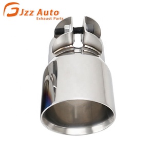 Diamètre 76 mm, entrée 89 mm, <span class=keywords><strong>sortie</strong></span> inclinée 135 mm, longueur totale, embout d'échappement, <span class=keywords><strong>double</strong></span> paroi, acier inoxydable, tuyau d'échappement - Product Image 1