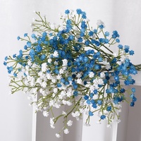 Fleur de Gypsophile Artificielle Blanche à 3 Tiges en Caoutchouc Souple Effet Naturel pour Mariage et Fête - Vente en Gros