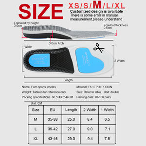 Plantillas Deportivas Transpirables de PU, TPU y Poron, con Absorción de Impactos, Soporte de Arco, Antibacterianas, Duraderas y Antideslizantes - Product Image 6