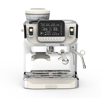 Machine à café semi-automatique commerciale Grain à tasse 19 bars Double chaudière 3 en 1 Machine à expresso avec moulin