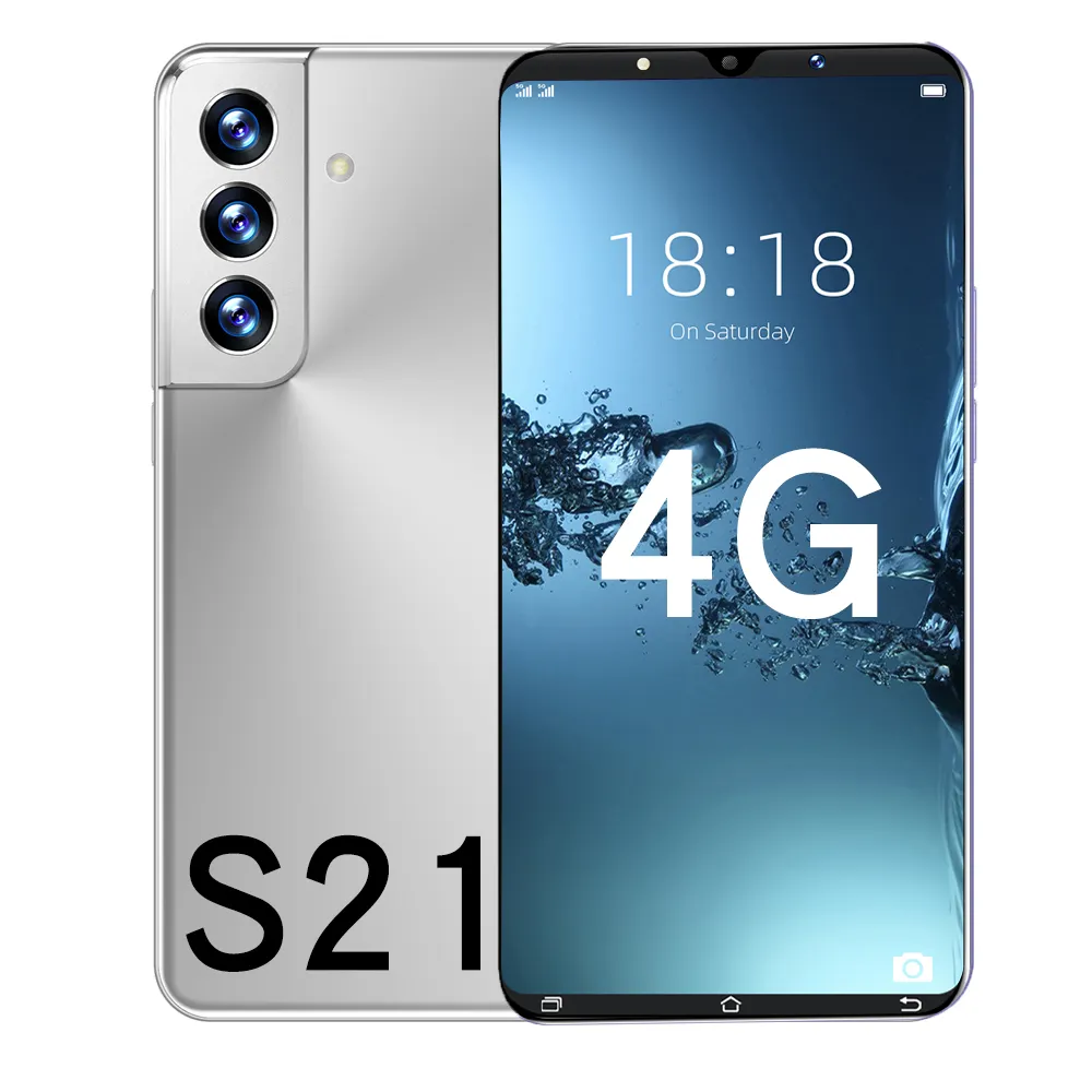 Best selling original smart S21 mobile phone OEM 5.3 inch full screen smartphone global unlock 4g dual sim 4950mAh mobile phone