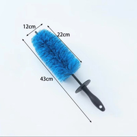 Ensemble de brosses de nettoyage pour pneus de voiture, livraison directe d'usine, têtes de brosses bleues, poils rigides, manche de brosse de nettoyage pour SUV