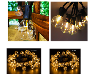 Bán Hot Bán Buôn Giáng Sinh 25Ft G40 <span class=keywords><strong>Globe</strong></span> Glass LED Năng Lượng Mặt Trời Chuỗi Ngoài Trời Đèn Dây - Product Image 4