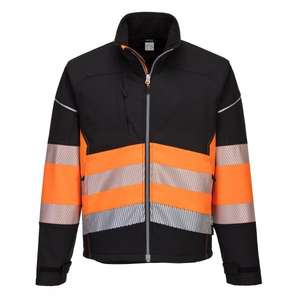 PORTWEST - PW375BKOL PW3 Veste Softshell haute visibilité noir/orange classe 1 (3L) - EAN 5036108351350 HI-VIS WORKWEAR - Product Image 1