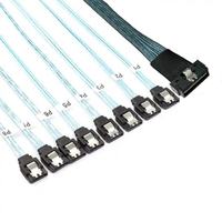 Cable Slim SAS4.0 SFF-8654 8i 74 pines 8 SATA 3.0, Conector Divisor de Disco Duro de 12 Gbps, Cable de Extensión de Datos 0.3CM 0.6CM para Computadoras