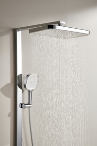 ชุดฝักบัวแบบใช้มือถือ3-in-<span class=keywords><strong>one</strong></span> สเปรย์ทรงสี่เหลี่ยมหน้าจอดิจิตอลอุณหภูมิอัจฉริยะบวกหรูหรา - Product Image 3