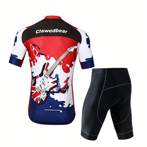 Wholesale Weekend Night Amateur Leisure Pavement Riding Matching Bike Race <b>Cycling</b> Jersey Kit and Shock <b>Pad</b> <b>Shorts</b> for Men - Product Image 2