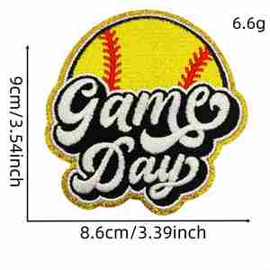 Patchs brodés thermocollants sur le thème du softball pour le jour du match de baseball - Product Image 3