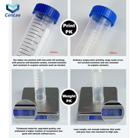 Tubos de Microcentrífuga de Alta Velocidad Cenlee de 1.5ml y 2.0ml, No Estériles, Autoclavables, de Alta Transparencia, PP, 50ml, con Tapa a Presión a Prueba de Fugas