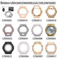 Pièces de montre Casio G-Shock DW6900GA2100 : Outil de sertissage de lunette et boîtier, Moissanite VVS1 certifiée GRA, testeur de diamant inclus, style Hip Hop
