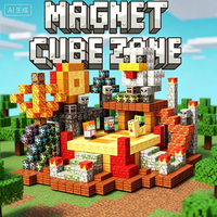 Bloques de Construcción Magnéticos, Set de Castillo, Surtido Educativo, Línea de Productos Importados Listos para la Reventa Global