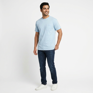 Fabricantes de Ropa OEM, Camisetas Casuales de Algodón 100%, 280g, Peso Pesado, con Logotipo de Marca Estampado, Tallas Grandes, Camisetas Personalizadas para Hombre - Product Image 1