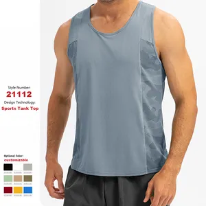 Homens de verão colete esportivo solto camiseta de grandes dimensões respirável de secagem rápida roupas de fitness ao ar livre correndo treinamento regata para homem
