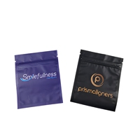 Pochette personnalisée transparente pour aligneurs dentaires avec fermeture éclair réutilisable, emballage plat en plastique transparent pour aligneurs dentaires et dentifrice blanchissant