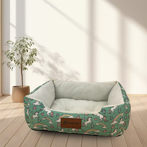 Hete Verkoop Goedkope Rechthoek Huisdier Slaap Pluche Bedden Hond Polyester Vullen Effen Patroon Machine Wasbaar Milieuvriendelijk - Product Image 2