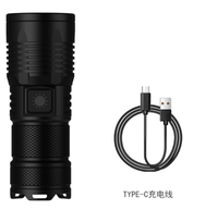 Nouveau modèle de lampe de poche LED laser blanche à charge rapide USB, lampe de poche extérieure multifonctionnelle à longue portée