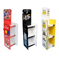 Oferta Especial: Exhibidor de Cartón Plegable de 4 Niveles Personalizado, Estante de Exhibición para Tiendas Minoristas con Base de Papel Corrugado para Alimentos
