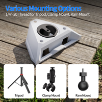 Adaptador de Montaje para Trípode Mini Starlink de Aluminio Ligero, Adaptador de Tubo con Rosca de 1/4-20, Compatible con Abrazadera de Trípode para Camping
