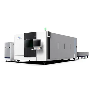 Generator MAX IPG 6020 cnc fiber laser cutting machine sheet metal with exchange table and cover