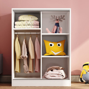 Modern Design Wood Simple Assembly Wardrobe Drawers for Bedroom Rental Room <b>Small</b> Apartment-Space-Saving Storage <b>Cabinet</b> - Product Image 3