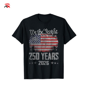 NUOXIN Camisetas Personalizadas al por Mayor de 180 g/m², Color Negro, con Diseño del 250.º Aniversario de la Independencia de Estados Unidos, para el 4 de Julio, para Hombre y Mujer - Product Image 5