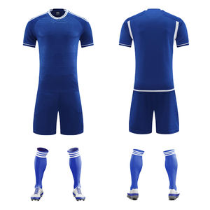 Haute qualité conception personnalisée <span class=keywords><strong>France</strong></span> maillots de football respirant Polyester équipe Kits confortable taille régulière ensembles de shorts en gros - Product Image 3