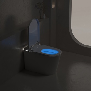 CE CUPC WC intelligent monobloc avec couvercle à ouverture automatique, chasse d'eau à capteur de pied et bidet à chauffage instantané, WC intelligent allongé et moderne - Product Image 3