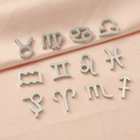 Breloques personnalisées plaquées or 18 carats, 12 signes du zodiaque et pendentif constellation, chaîne à maillons en acier inoxydable, collier DIY, accessoires de fête