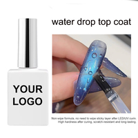 Nouveau Gel de Finition Transparent Effet Goutte d'Eau Non Toxique Acrylique Facile à Appliquer Séchage LED 30s Effet Stéréo 3D Fourniture pour Salon de Manucure