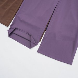 Pantaloni da Yoga con sollevamento a vita alta personalizzati pantaloni a campana con controllo della pancia pantaloni larghi da corsa per allenamento a gamba dritta pantaloni della tuta larghi - Product Image 6