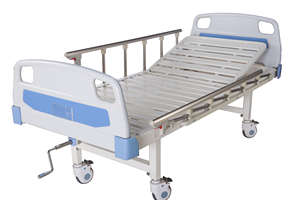 Lit d'hôpital d'équipement médical Lit manuel de chambre de patient avec 1 lit d'hôpital d'acier inoxydable bon marché de manivelles - Product Image 2
