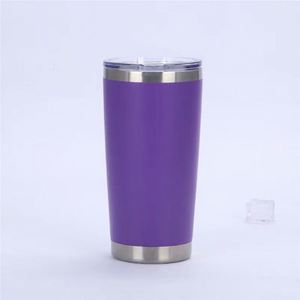 Mug isotherme noir 20 oz en acier inoxydable, revêtement poudré mat, paroi intérieure sans soudure, anti-fuite, mug de voyage ASM25 - Product Image 6