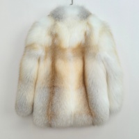 Manteau en fourrure de renard doré naturel épais de qualité supérieure pour femmes, veste d'hiver pour froid extrême, fourrure entière, style russe luxueux
