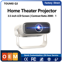 Vente en gros de projecteurs LCD Android14 1080P 360 °   Projecteur de cinéma maison WiFi6 à mise au point automatique avec support rotatif pour salle de classe scolaire