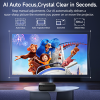 Projecteur 4K basé sur Linux, 1600 ANSI, 1080p natif, autofocus, correction trapézoïdale 4D, Wi-Fi double bande, portable, directement du fabricant pour les importateurs