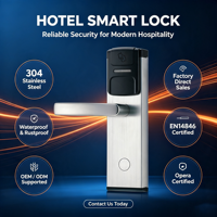 Cerradura Electrónica Inteligente RF para Hotel, de Acero Inoxidable, Impermeable, con Tarjeta, Sistema de Cerradura de Puerta de Hotel Duradero y Pulido, con Codificador