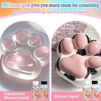 Taba Squishy Making Kit Mini Cat Paw Taba Squishy Toys Mochi Squishy Toys Making Kit Soft Silicone Rubber Liquid Water Pinch Gel