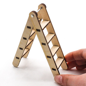 Modelo de escalera de madera, Kit de ciencia STEM para niños de 4 a 6 años, juguete educativo, herramienta de aprendizaje para ensamblaje de proyectos - Product Image 4