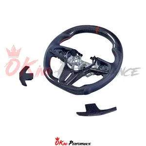 Aanpassen Stijl Koolstofvezel Geperforeerd Stuurwiel Met Center Trim En Shift Paddle Voor Nissan R35 Gtr 2017-2019