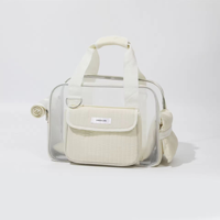 Sac de transport carré léger, respirant et réglable pour petits chiens et chats – Accessoire de voyage extérieur