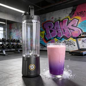 Licuadora Portátil USB, Potente, Resistente, 550 ml, para Smoothies, Batidos, Jugos Frescos, Funciona con Batería, para Uso en el Automóvil, a Prueba de Fugas, Turbo - Product Image 3